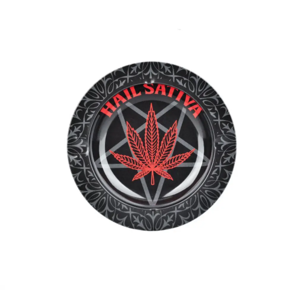 TRA 3308 HAIL SATIVA TIN ASHTRAY