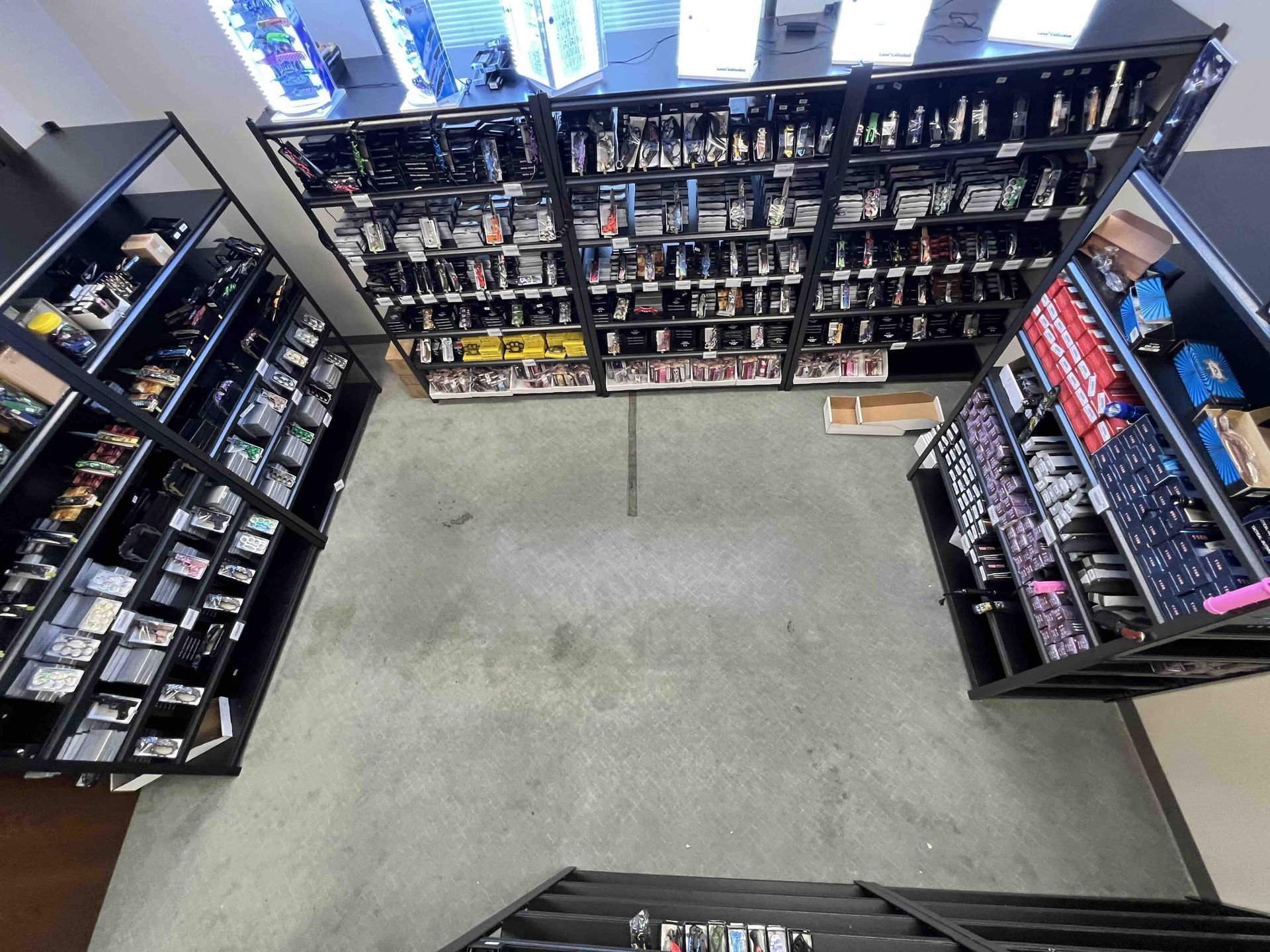 Product aisle in the BFG showroom