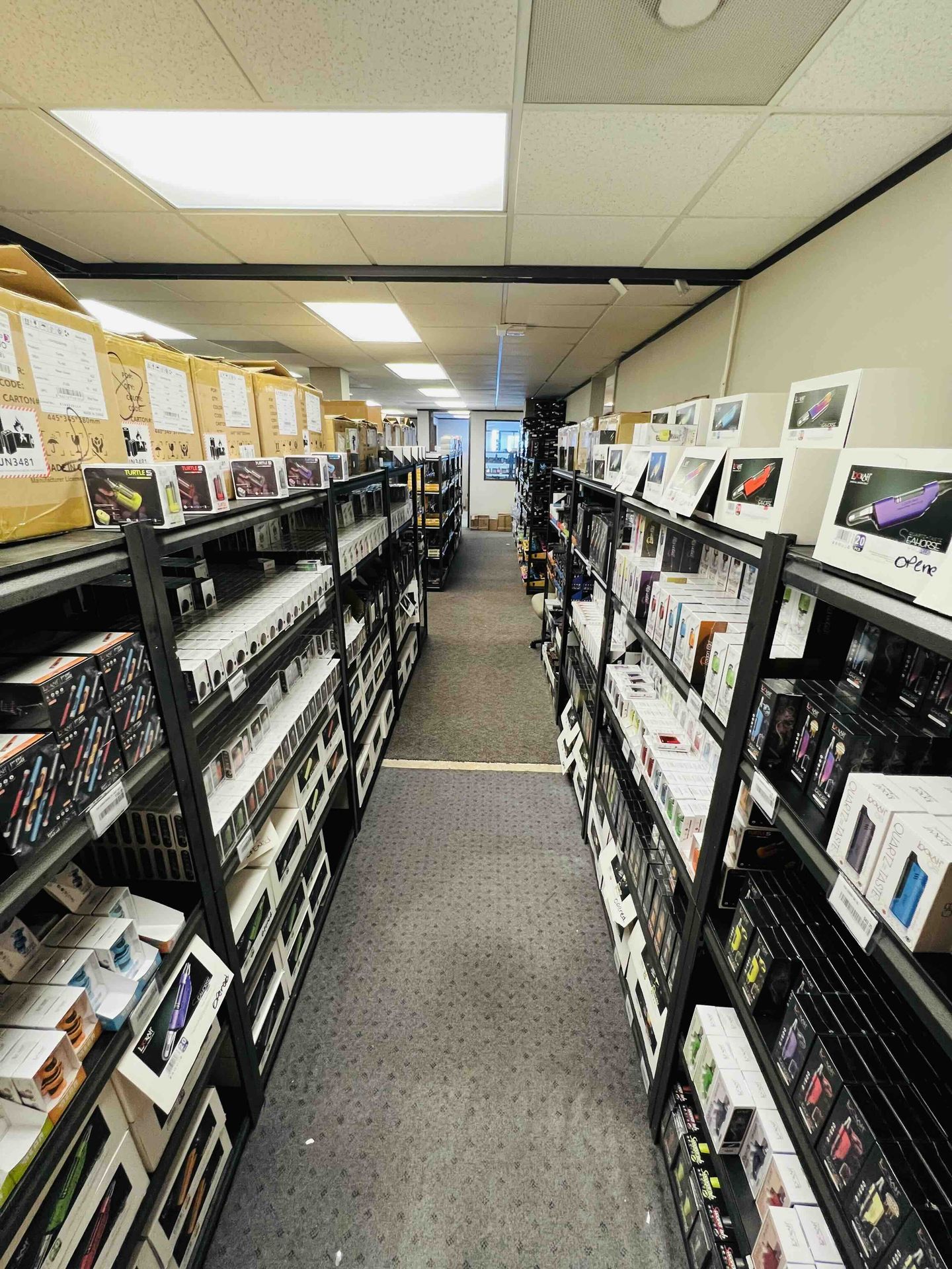 Wide view of the BFG showroom