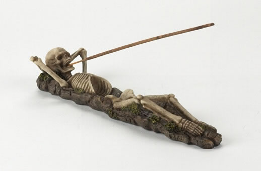 IAC 001608 SKELETON INCENSE BURNER