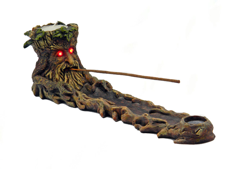 IAC 002121 GREEN MAN INCENE BURNER W/LED EYES