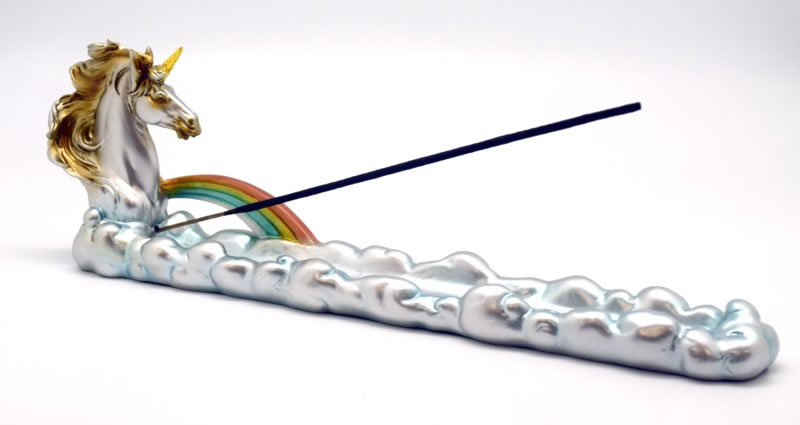 IAC 002729 UNICORN BOAT INCENSE BURNER