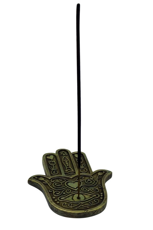 IAC 002606 HAMSA HAND FLAT INCENSE BURNER