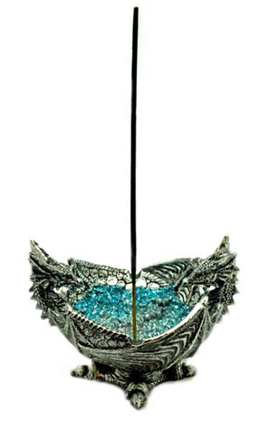 IAC 003117 DOUBLE DRAGON INCENSE BURNER