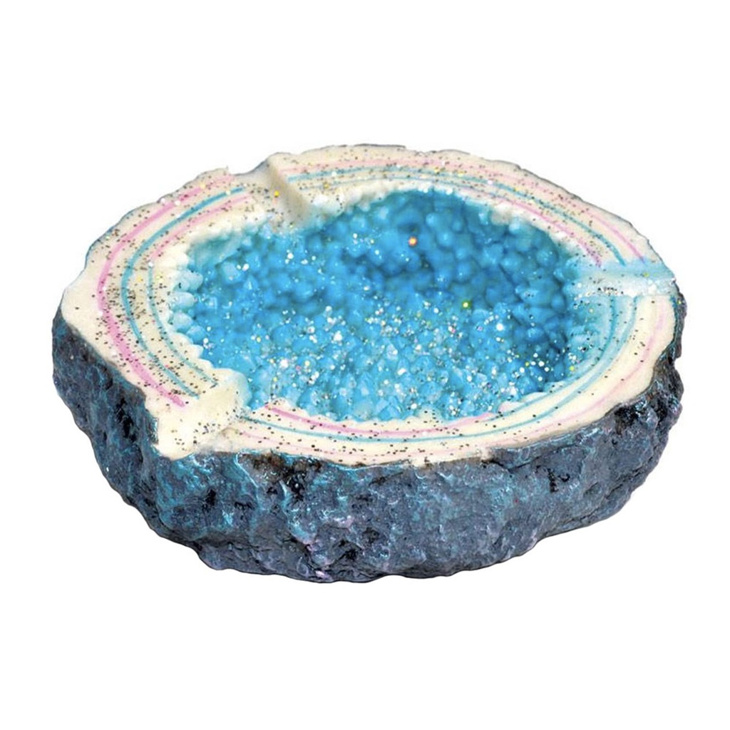 IAC 003000 BLUE CRYSTAL ASHTRAY