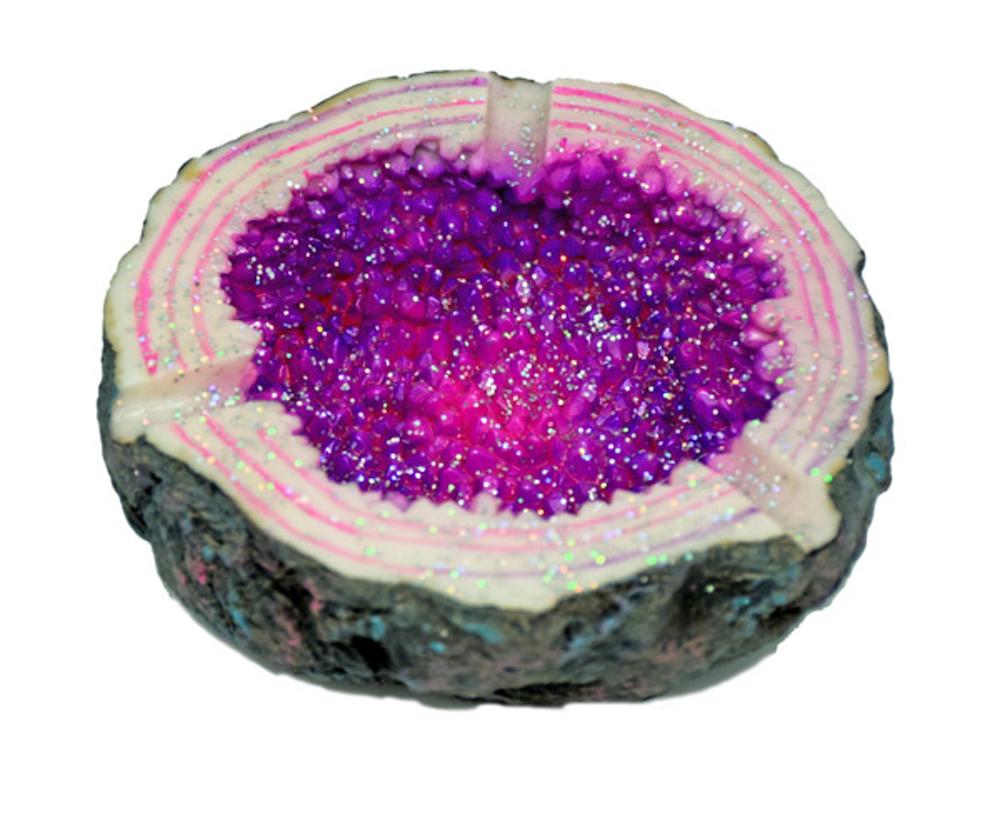 IAC 003001 PURPLE CRYSTAL ASHTRAY