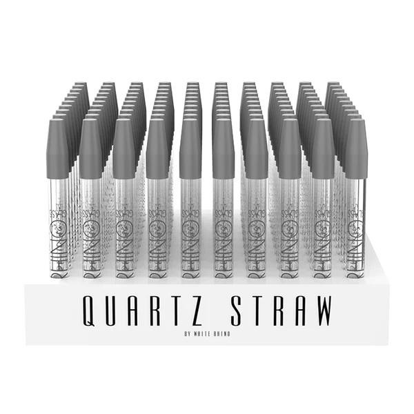 GPA W RHINO QUARTZ DAB STRAW WITH SILICONE CAP