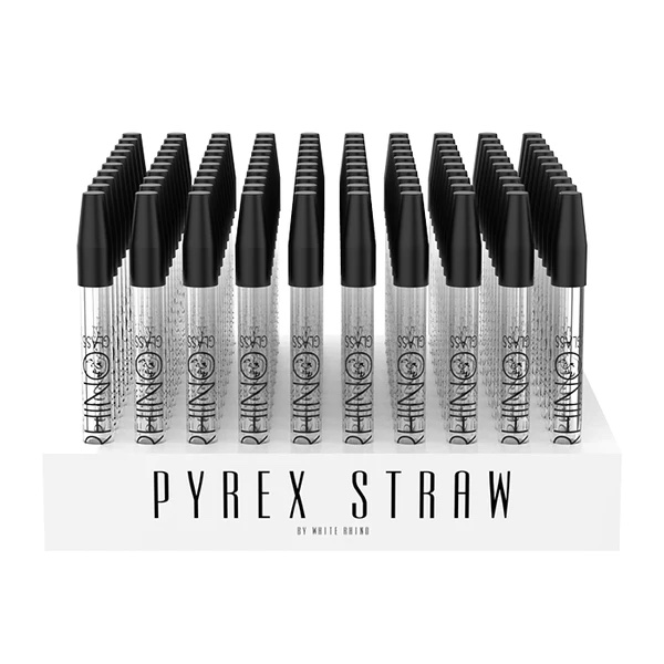 GPA RHINO PYREX DAB STRAW WITH SILICONE CAP