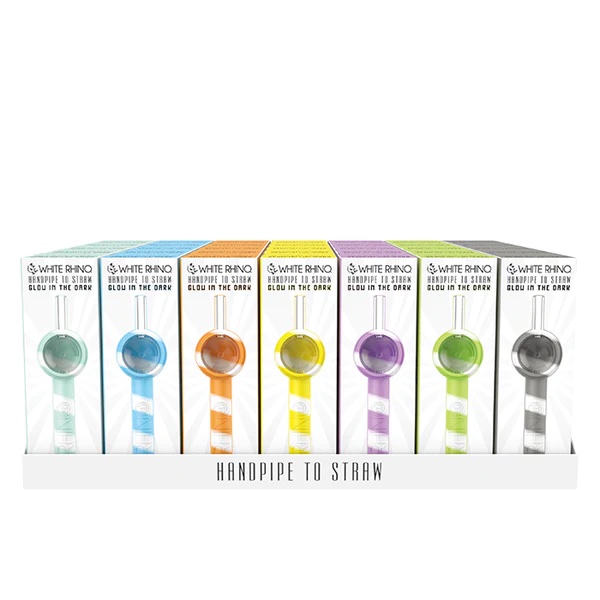 GPA W RHINO HANDPIPE TO STRAW GLOW IN THE DARK