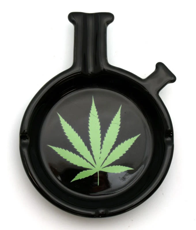 TRA 002861 BONG LEAF ASHTRAY 2 PIECES