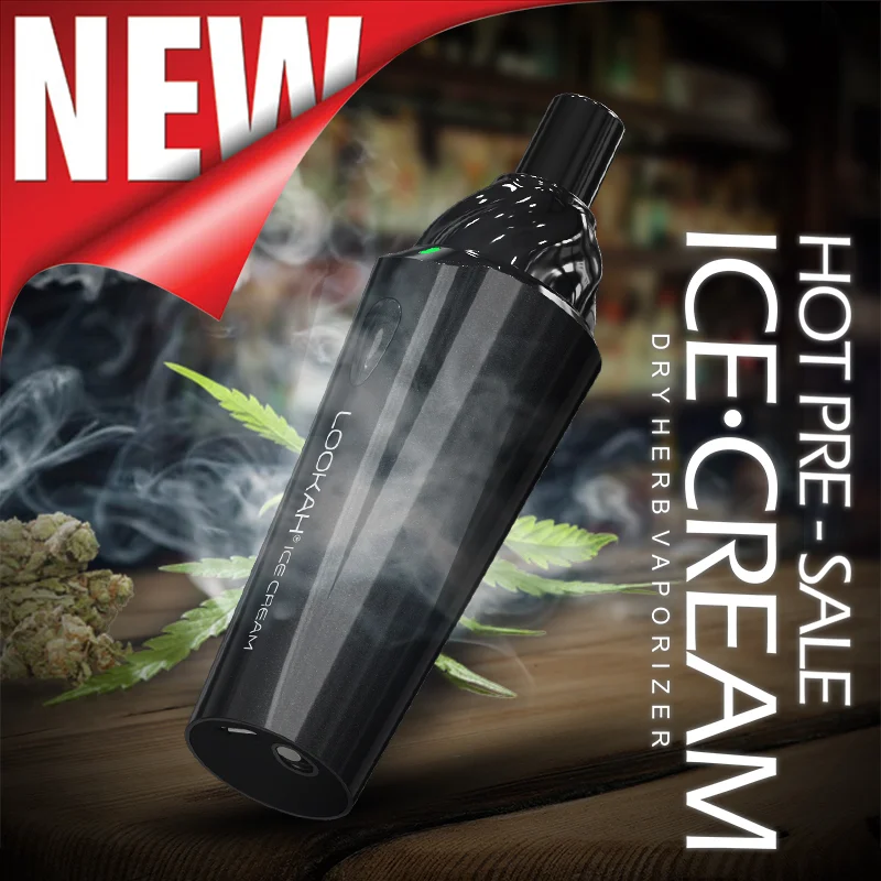 ELA Lookah Ice Cream - Dry Herb Vaporizer - Black