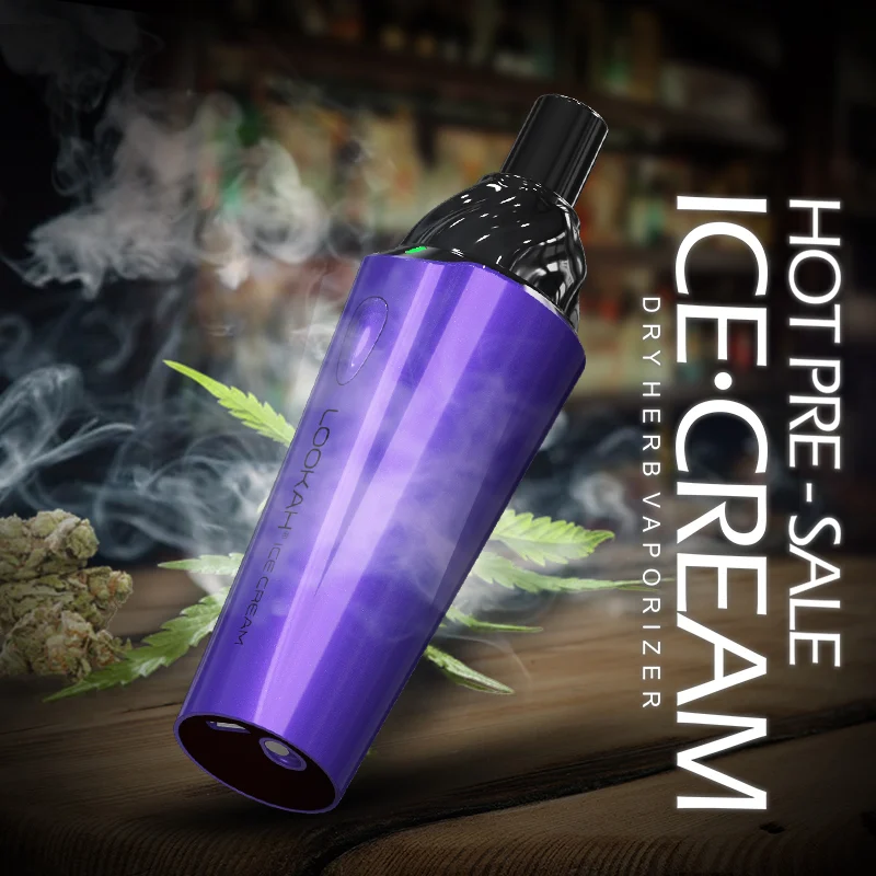 ELA Lookah Ice Cream - Dry Herb Vaporizer - PURPLE