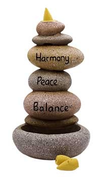 IAC 003270 INSPIRATIONAL STONES BACK FLOW INCENSE BURNER