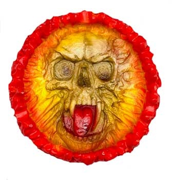 IAC 003156 FIRE SKULL ASHTRAY