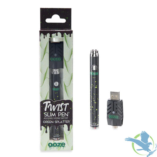 ELA OOZ-1327 SLIM PEN TWIST BATTERY + USB BLACK/GREEN