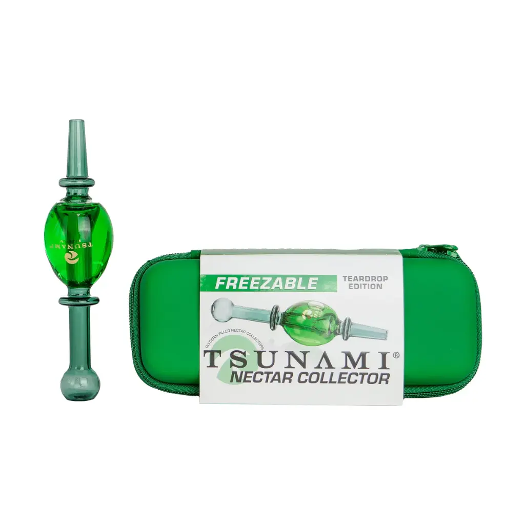 GPA Tsunami Nectar Collector Tear Drop w/ Freezable Glycerin GREEN