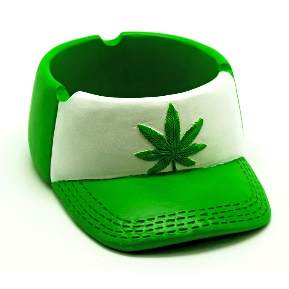 IAC 003343 WEED BASEBALL CAP ASHTRAY