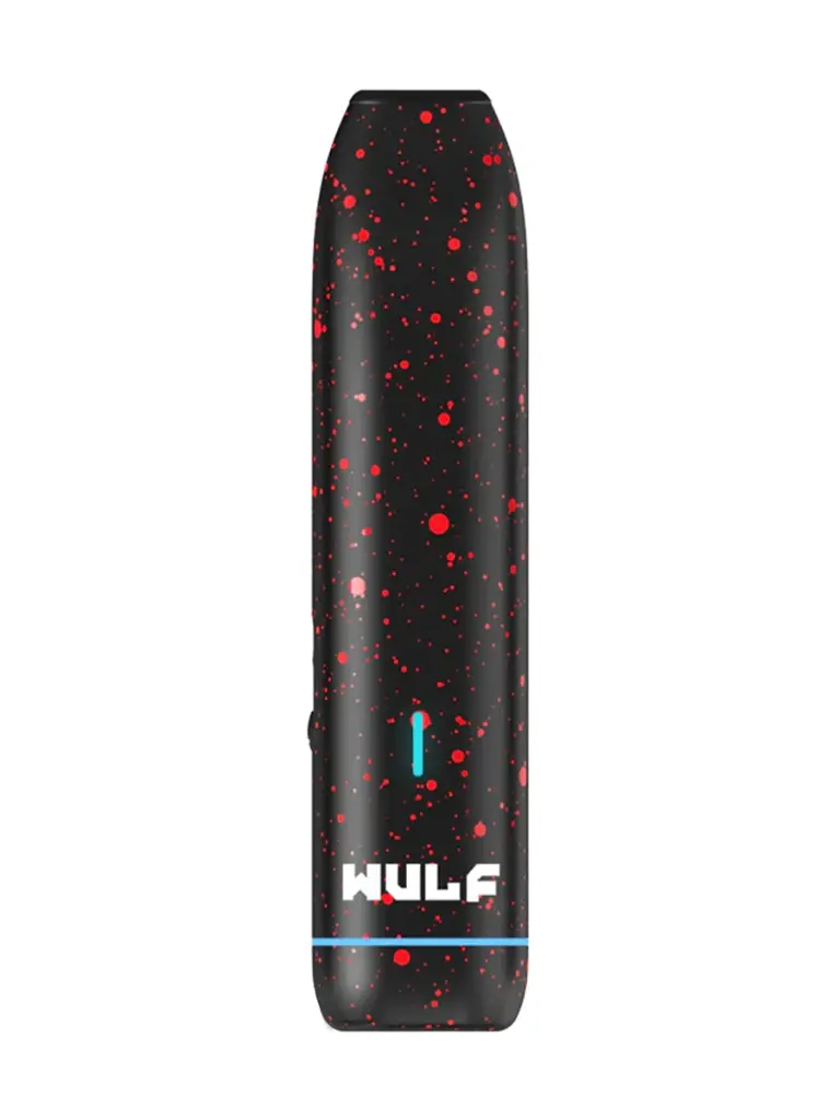 ELA   WLF-LXS-BRS WULF MODS LX SLIM PORTABLE DRY HERB VAPORIZER - BLACK-RED SPATTER