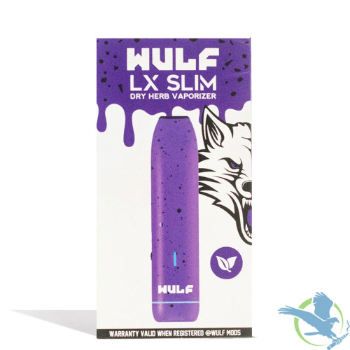 ELA   WLF-LXS-PBS WULF MODS LX SLIM PORTABLE DRY HERB VAPORIZER -PURPLE-BLACK SPATTER