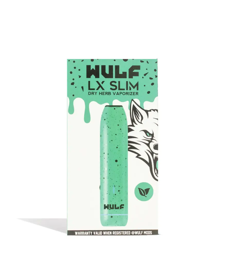 ELA   WLF-LXS-TBS WULF MODS LX SLIM PORTABLE DRY HERB VAPORIZER - Teal-BLACK SPATTER