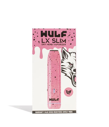 ELA   WLF-LXS-PBS1 WULF MODS LX SLIM PORTABLE DRY HERB VAPORIZER - Pink-BLACK SPATTER