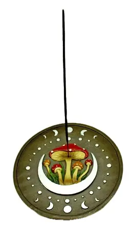 IAC 003327 Round Mushroom Incense Burner