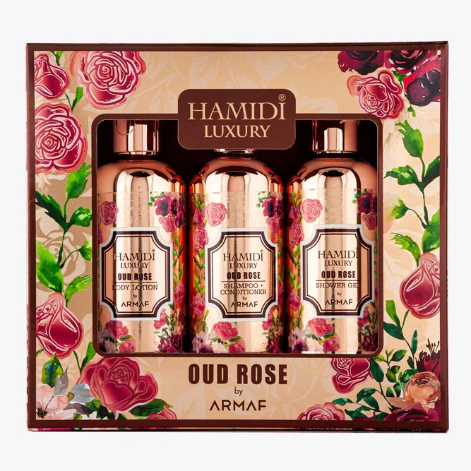 HAMIDI LUXURY OUD ROSE 3 PC SET 95 ML