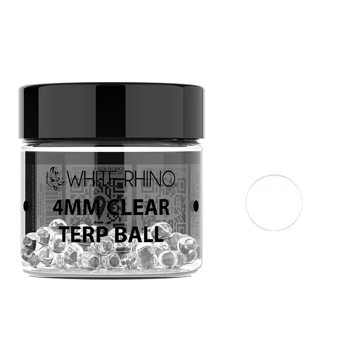 W RHINO 4MM CLEAR TERP BALL - 50 COUNT JAR 