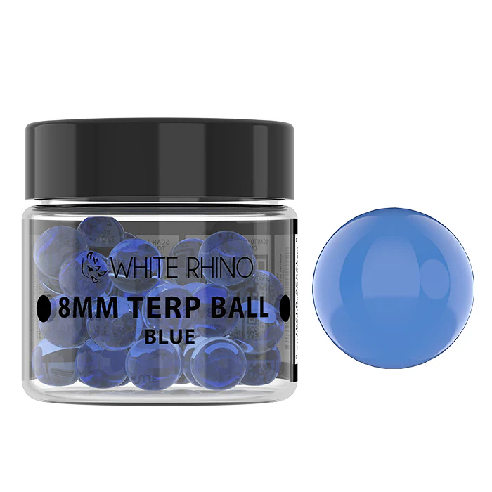 W RHINO 8MM BLUE TERP BALL - 50 COUNT JAR 