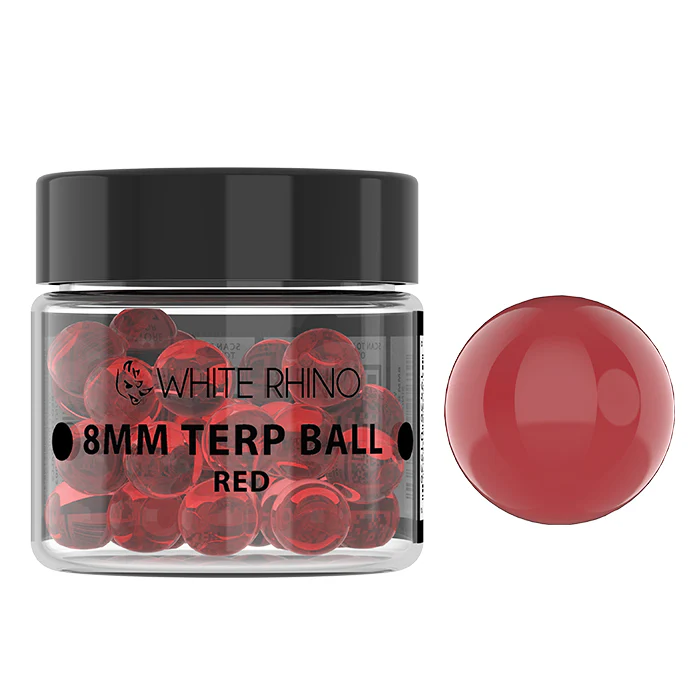 W RHINO 8MM RED TERP BALL - 50 COUNT JAR 