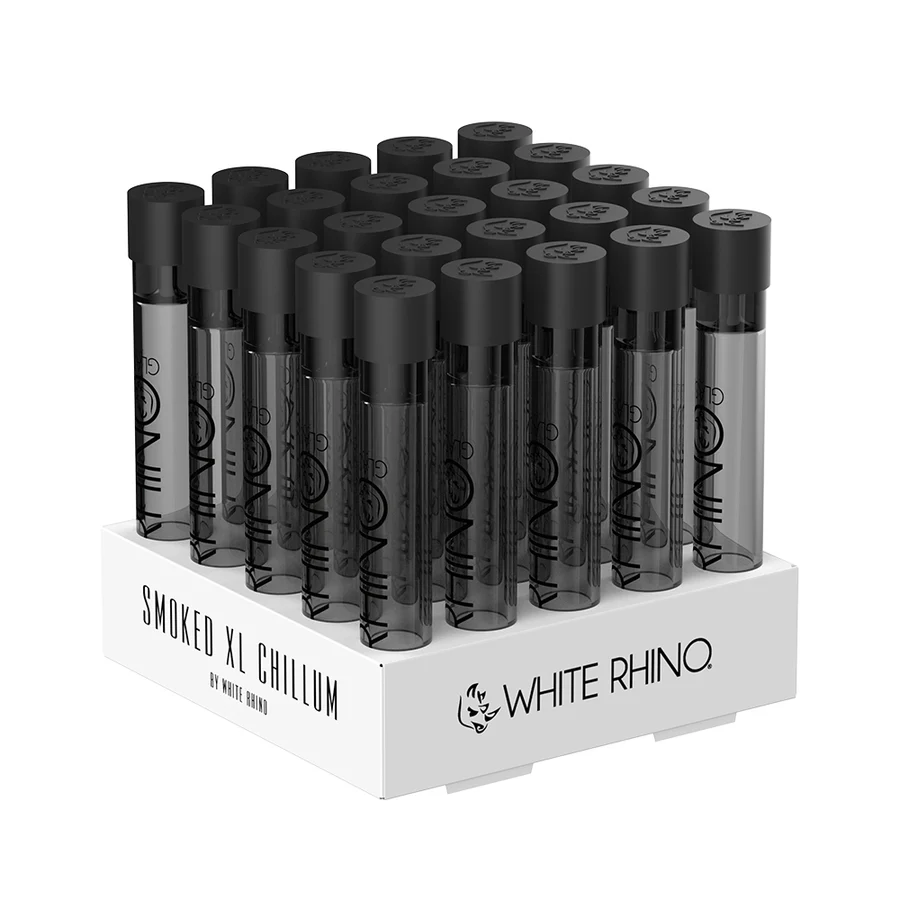 W RHINO SMOKED XL CHILLUM - 25 COUNT DISPLAY 