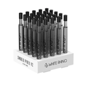 W RHINO PYREX V2 DAB STRAW WITH SILICONE CAP SMOKED - 25 COUNT DISPLAY