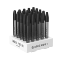 W RHINO PYREX V1 DAB STRAW WITH SILICONE CAP SMOKED - 25 COUNT DISPLAY