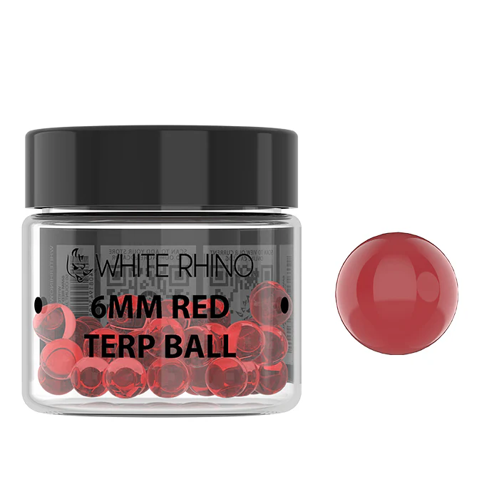 W RHINO 6MM RED TERP BALL - 100 COUNT JAR