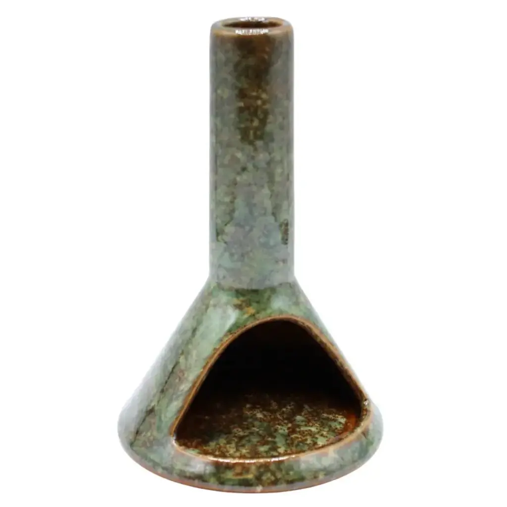 OLIVE GREEN CHIMENY INCENSE BURNER